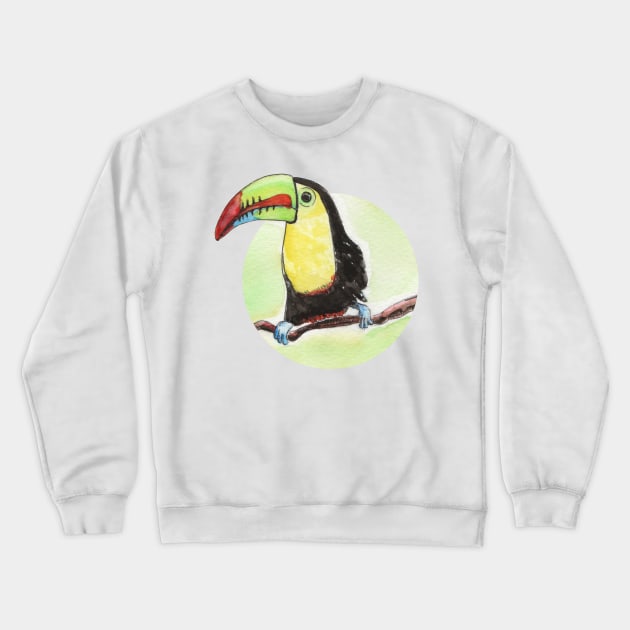 Toucan watercolor Crewneck Sweatshirt by nobelbunt